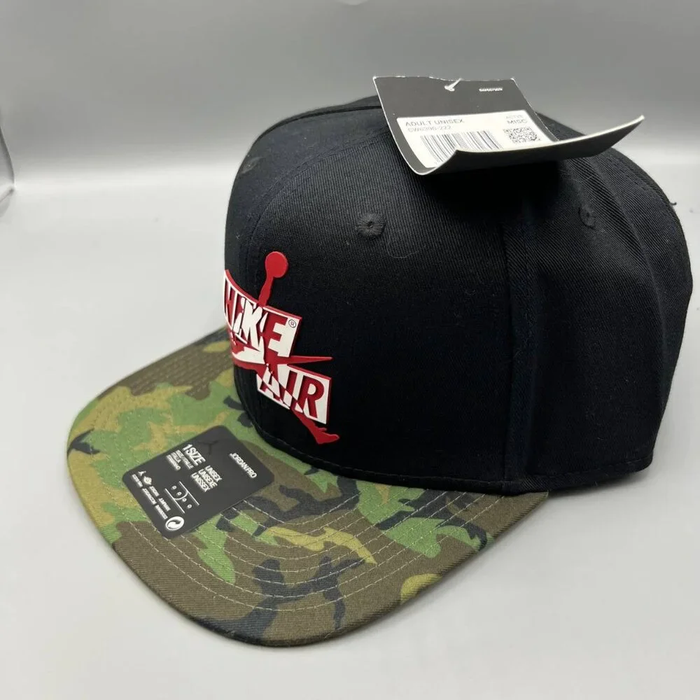 Nike Air Jordan‎ Pro Hat Men Black Camouflage Jumpman Snap Back Cap New